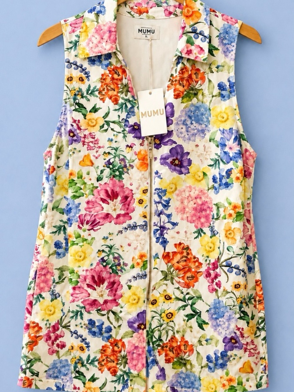 Show Me Your MuMu   Denim 
Reno Botanical  Multi Color Romper XL
